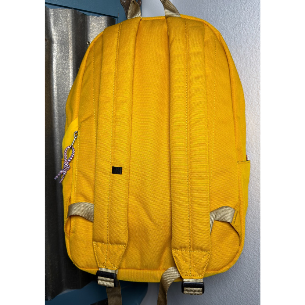 American Tourister UpBeat Backpack Yellow Canvas School Commute Bag Retro Travel - Picture 4 of 11
